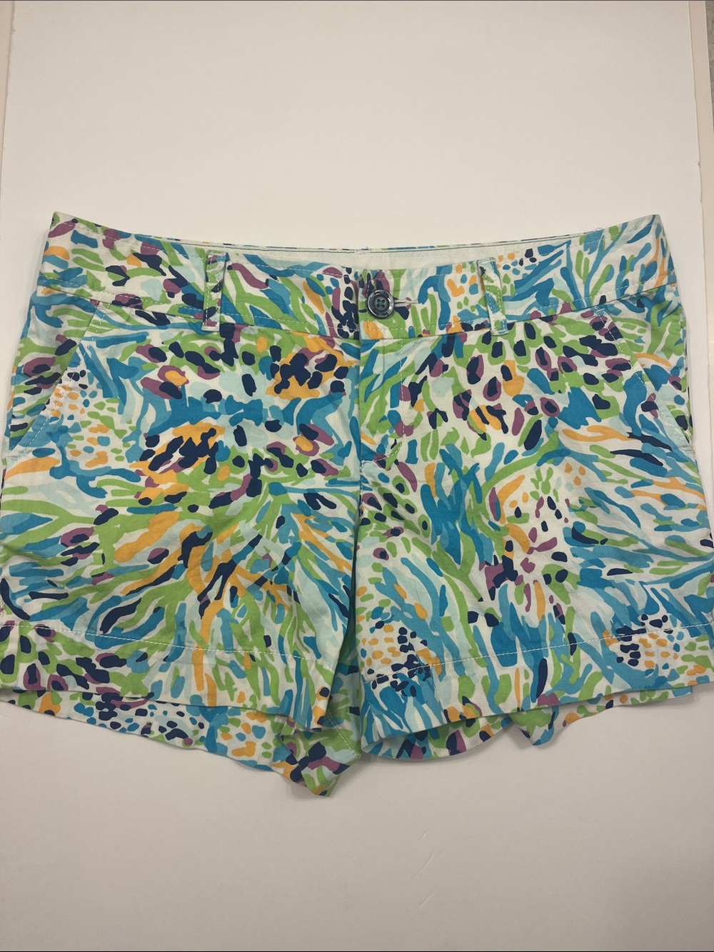 Lilly Pulitzer Sea Soiree Print Callahan Shorts Size 10